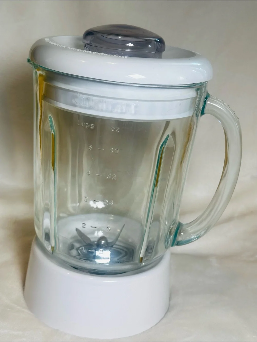 Cuisinart Smart Power Duet Processor Blender Glass Pitcher & Blade 5 Cups White